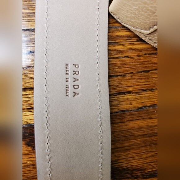 PRADA Tan Textured Leather Belt main image 11